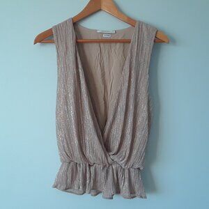 Anine Bing Sleeveless Sparkly Top M